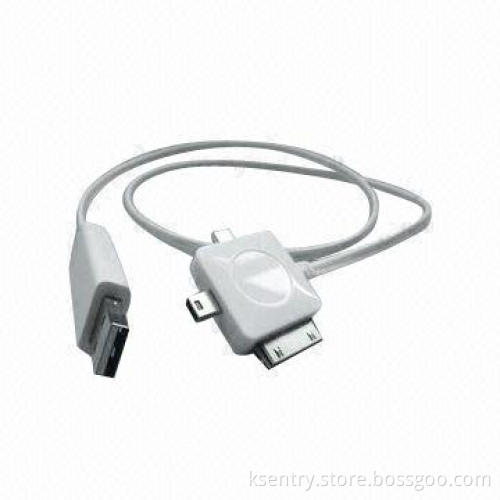 Universal 3-in-1 Flex EL Visible Light Charging Sync USB Cable for iPhone, Mini USB, Micro USB